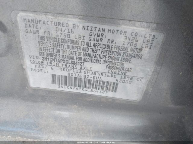 Nissan Versa 1.6 Sv Image 7